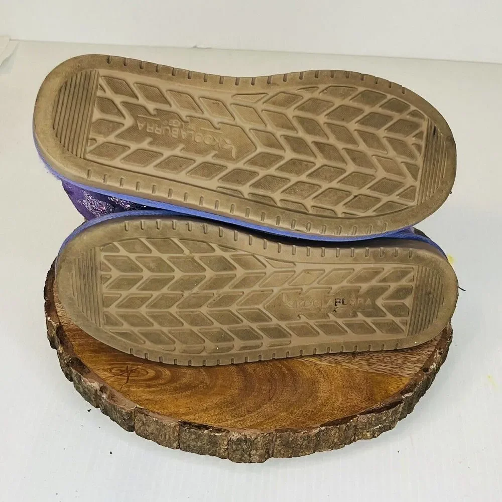 Ugg Koolaburra Star Mini Lined Sheepskin Boots Purple Kids Youth Size 4